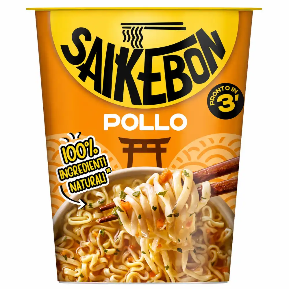 8 Pezzi Star Saikebon Nudolini Pollo Verdure 79Gr Noodles Istantanei Cup