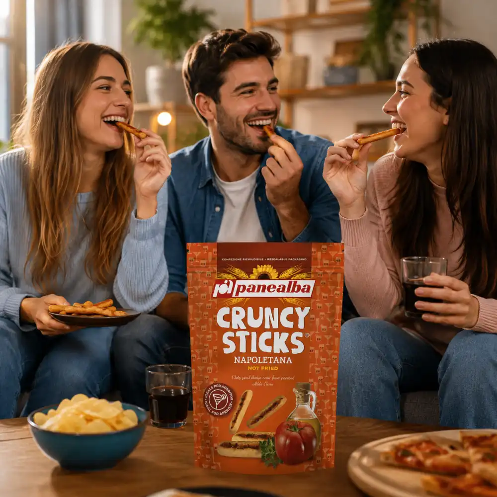 12 Pezzi Panealba Crunchy Sticks Napoletana 75Gr Snack Croccanti Al Forno Mix