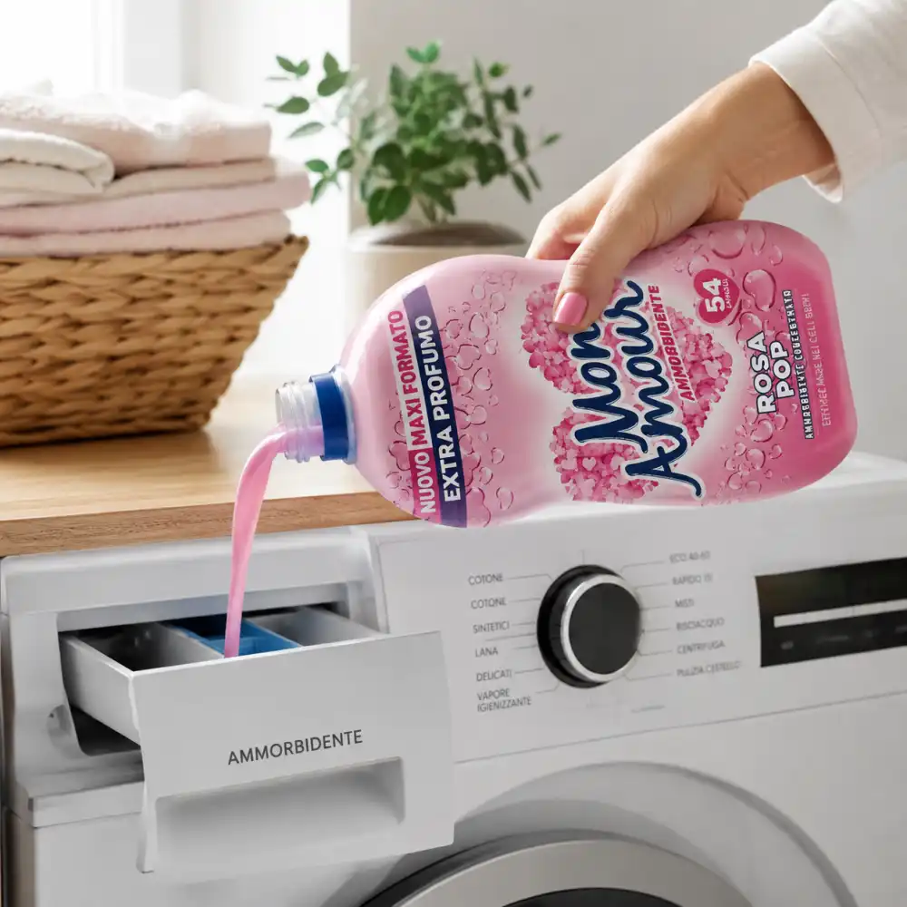 6 Pezzi Mon Amour Ammorbidente Concentrato 1350Ml Rosa Pop 324 Lavaggi Puro