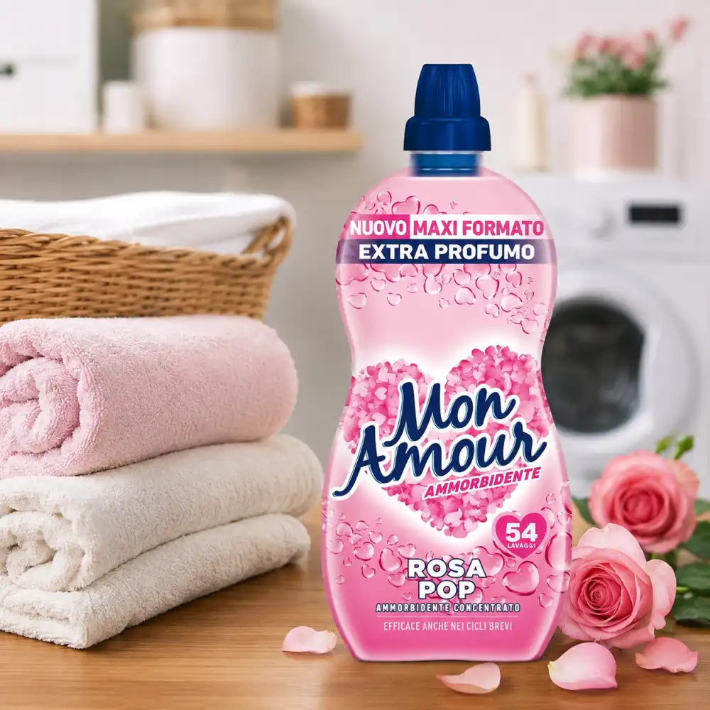 6 Pezzi Mon Amour Ammorbidente Concentrato 1350Ml Rosa Pop 324 Lavaggi Puro