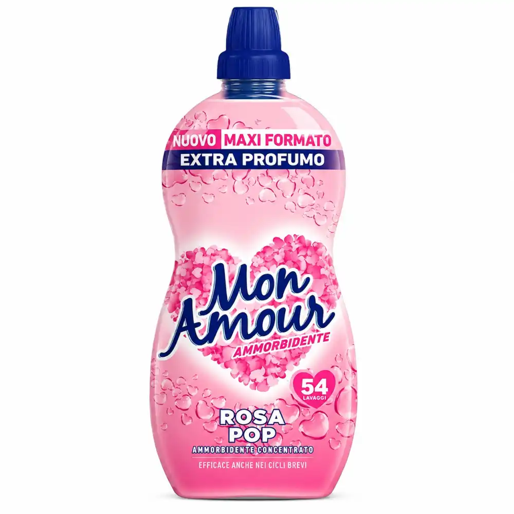 6 Pezzi Mon Amour Ammorbidente Concentrato 1350Ml Rosa Pop 324 Lavaggi Puro