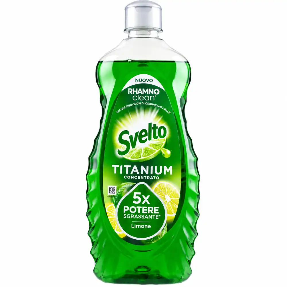 12 Pezzi Svelto Piatti Titanium Limone 650Ml Detersivo Sgrassante Potente Mix