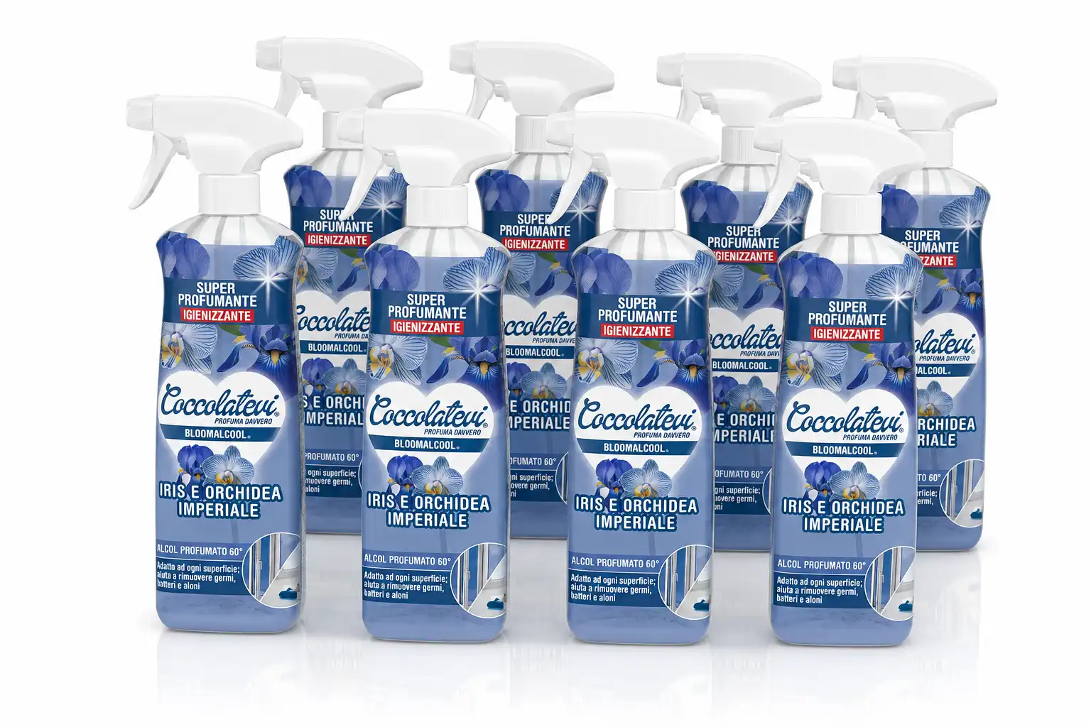 9 Coccolatevi Bloomalcool 60° Iris Orchidea 750Ml Spray Igienizzante Profumante