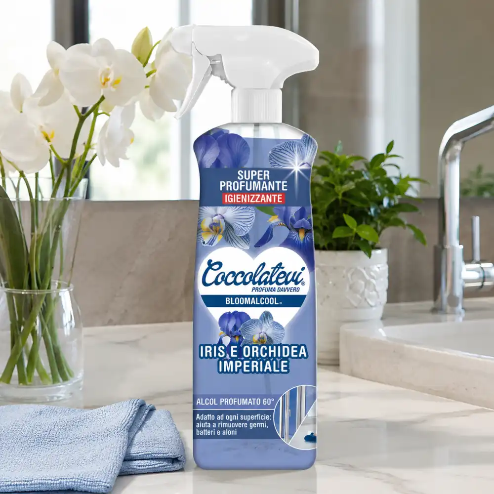9 Coccolatevi Bloomalcool 60° Iris Orchidea 750Ml Spray Igienizzante Profumante