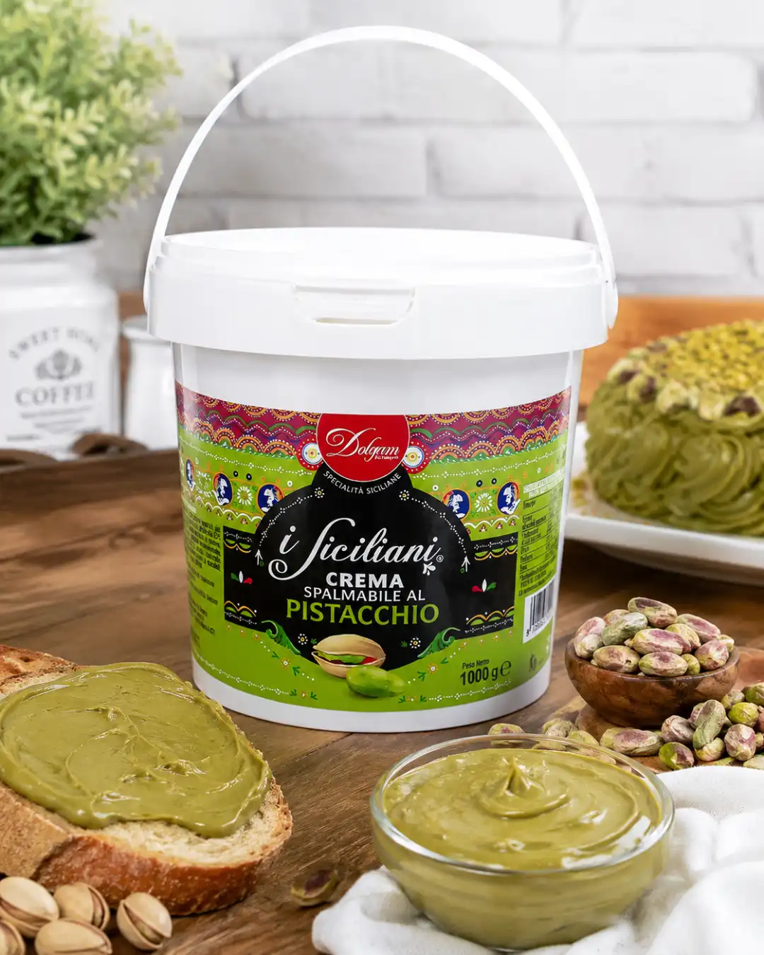 Crema Spalmabile al Pistacchio 1Kg I Siciliani Dolgam Dolce Farcitura Dessert