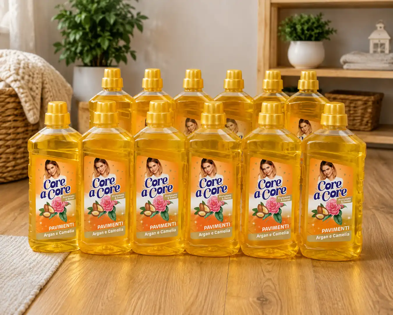 14 Pezzi Core A Core Lavapavimenti 1Lt Argan E Camelia Profumato Detergente Casa