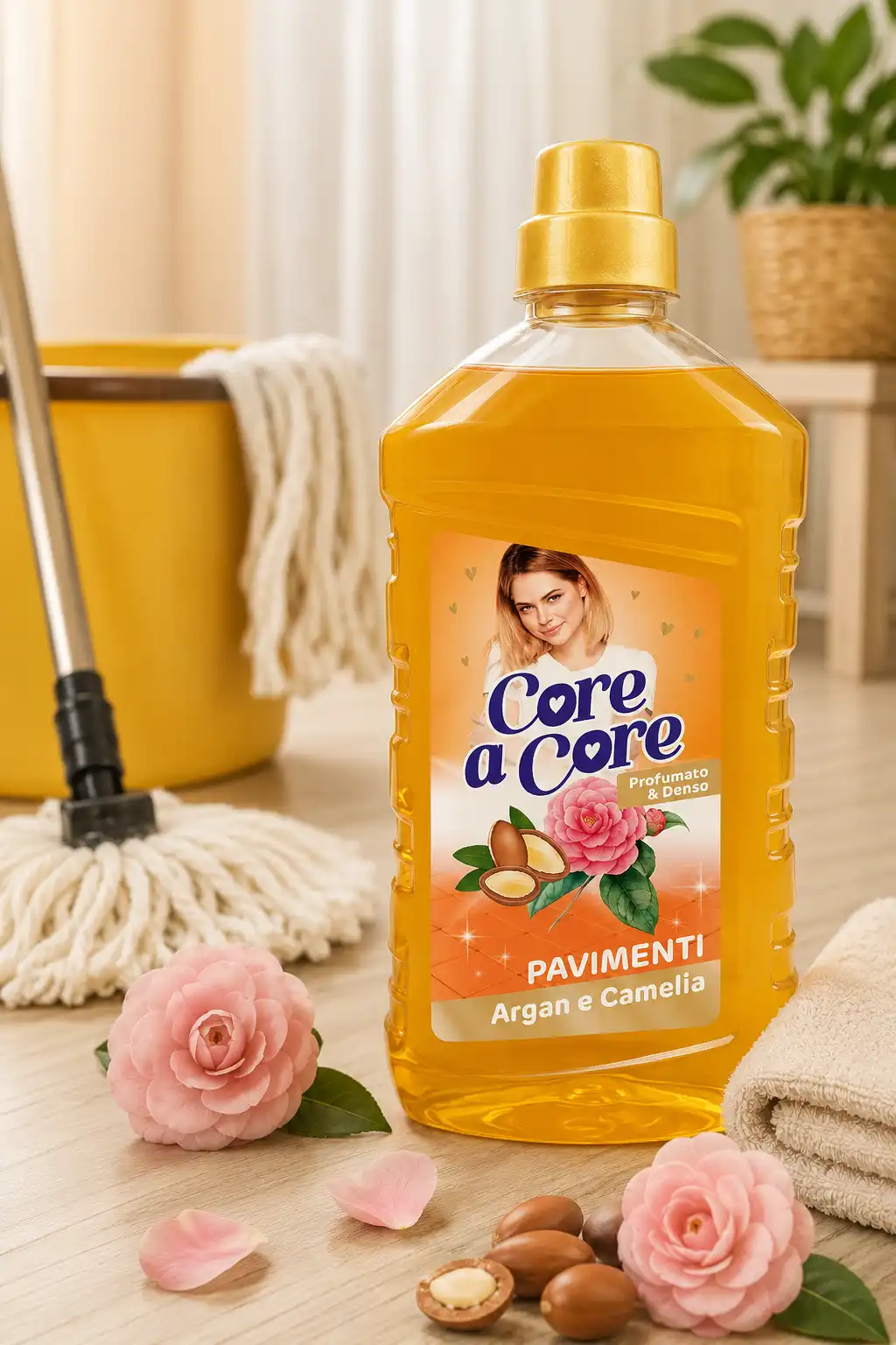 14 Pezzi Core A Core Lavapavimenti 1Lt Argan E Camelia Profumato Detergente Casa