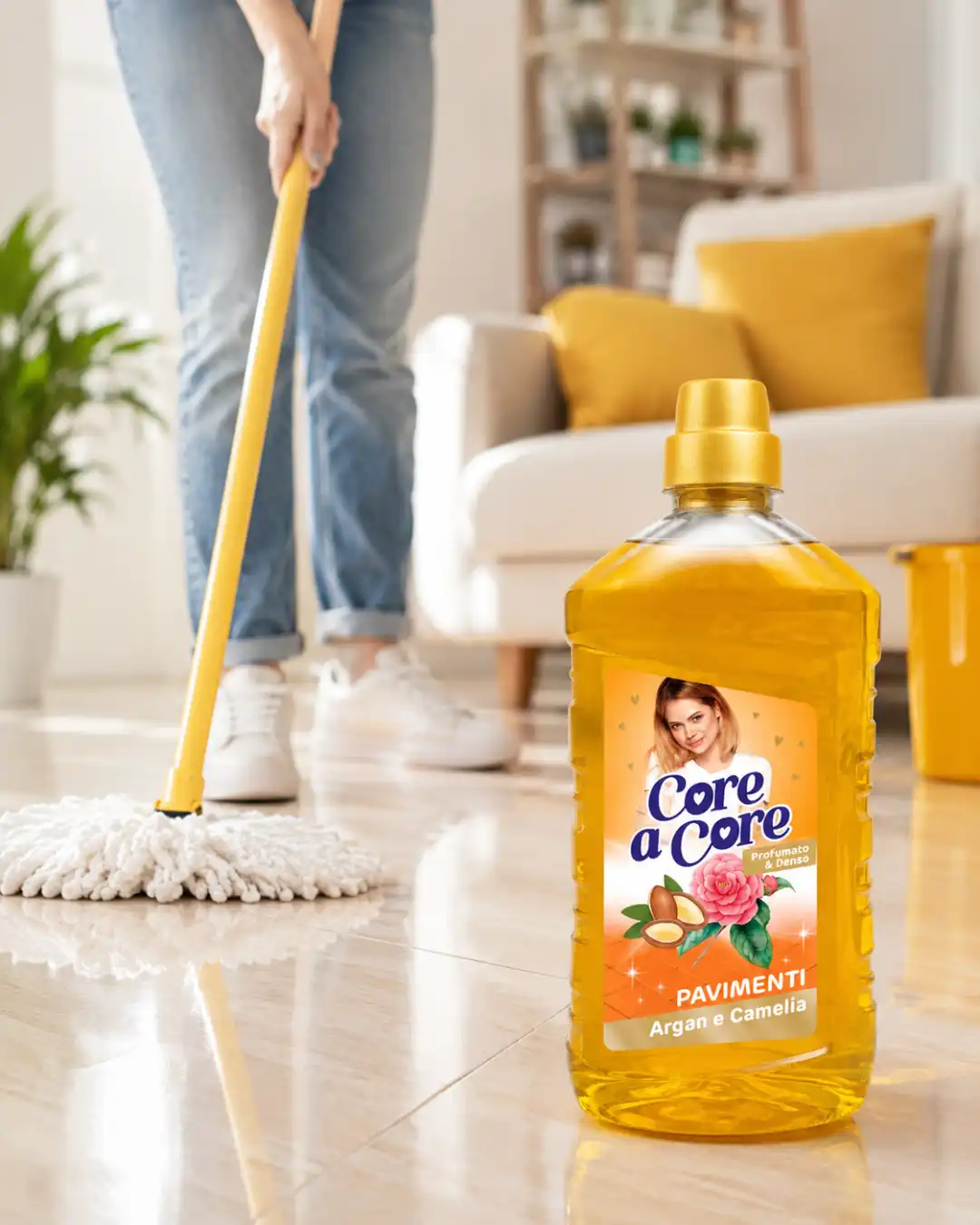 14 Pezzi Core A Core Lavapavimenti 1Lt Argan E Camelia Profumato Detergente Casa