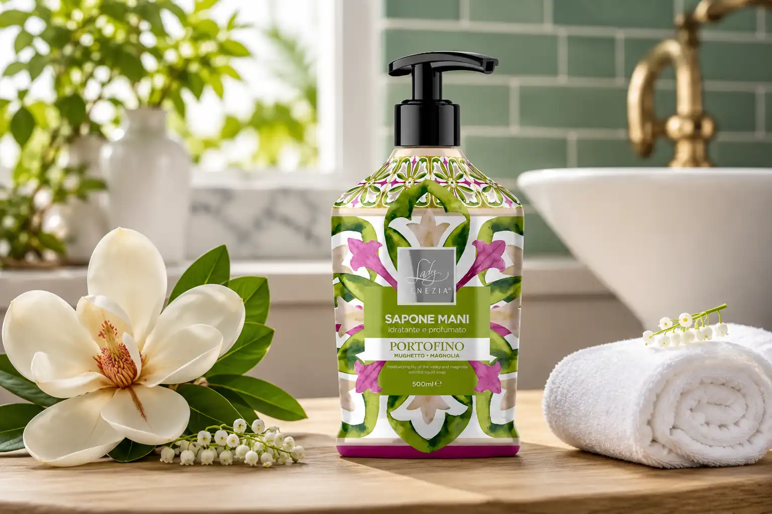 12 Lady Venezia Sapone Mani 500ml Mughetto Magnolia Profumato Idratante