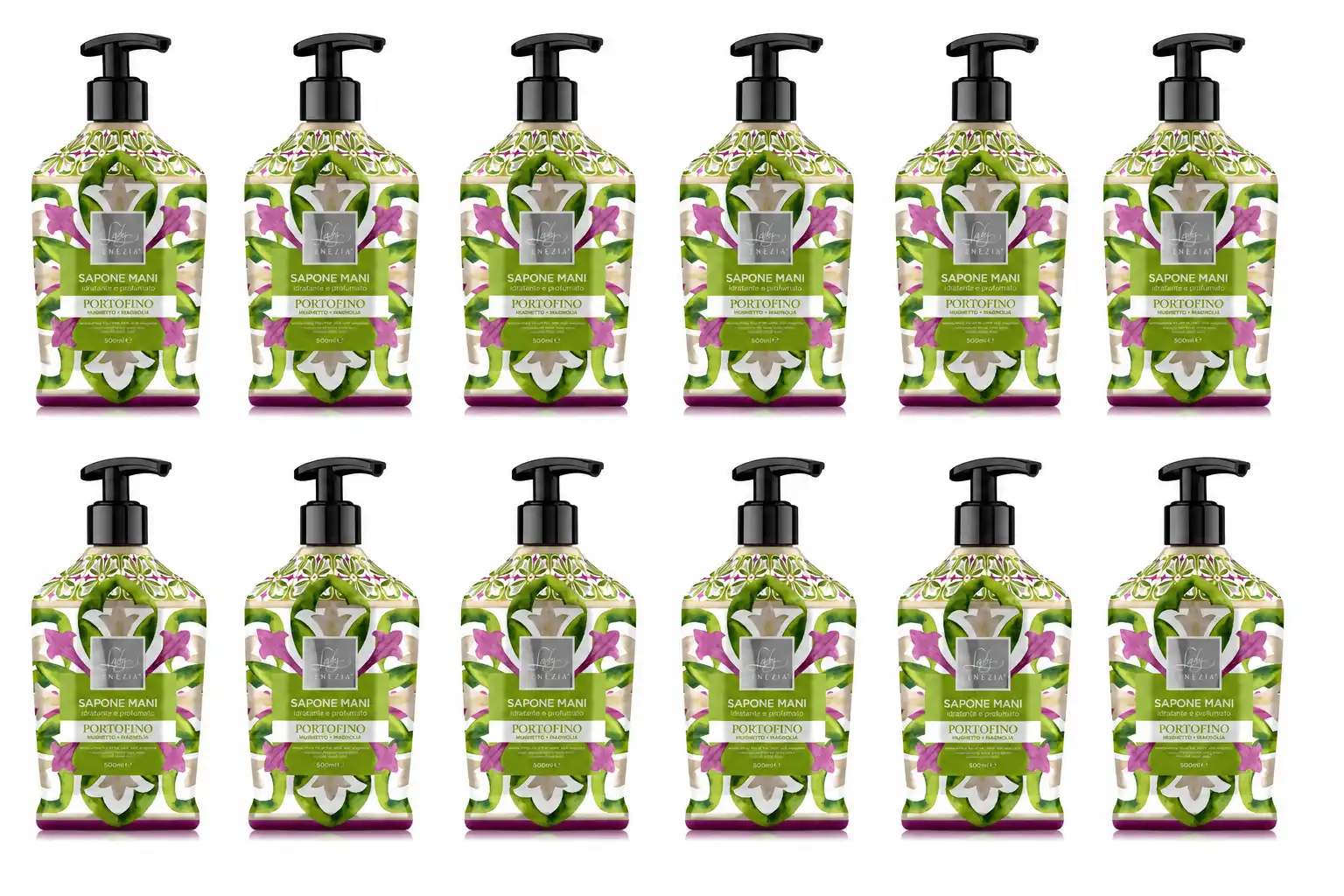 12 Lady Venezia Sapone Mani 500ml Mughetto Magnolia Profumato Idratante