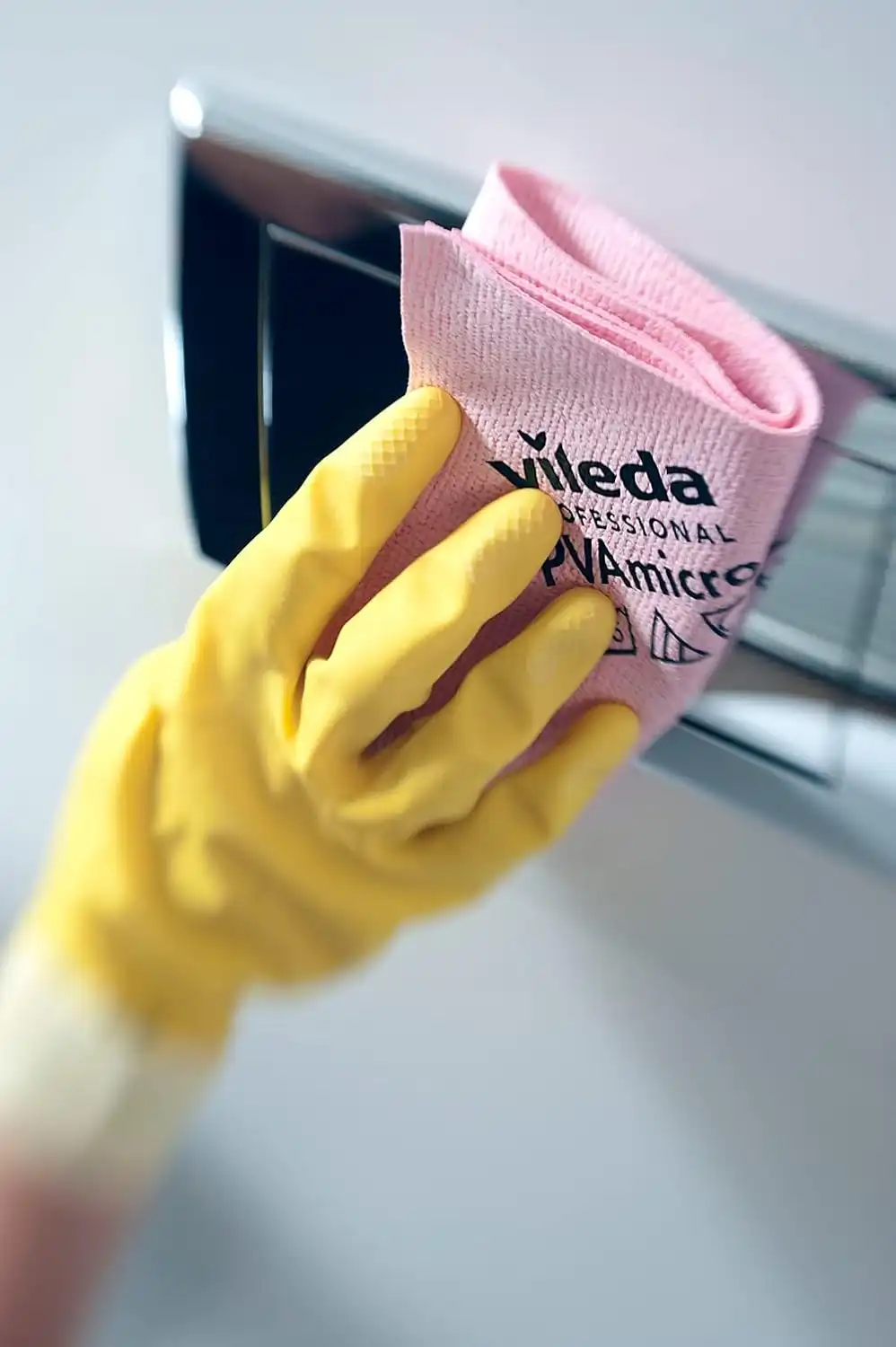 5x Vileda PVA Micro Panno Pulizia Rosa 38x35cm Multiuso Casa Uso Professionale