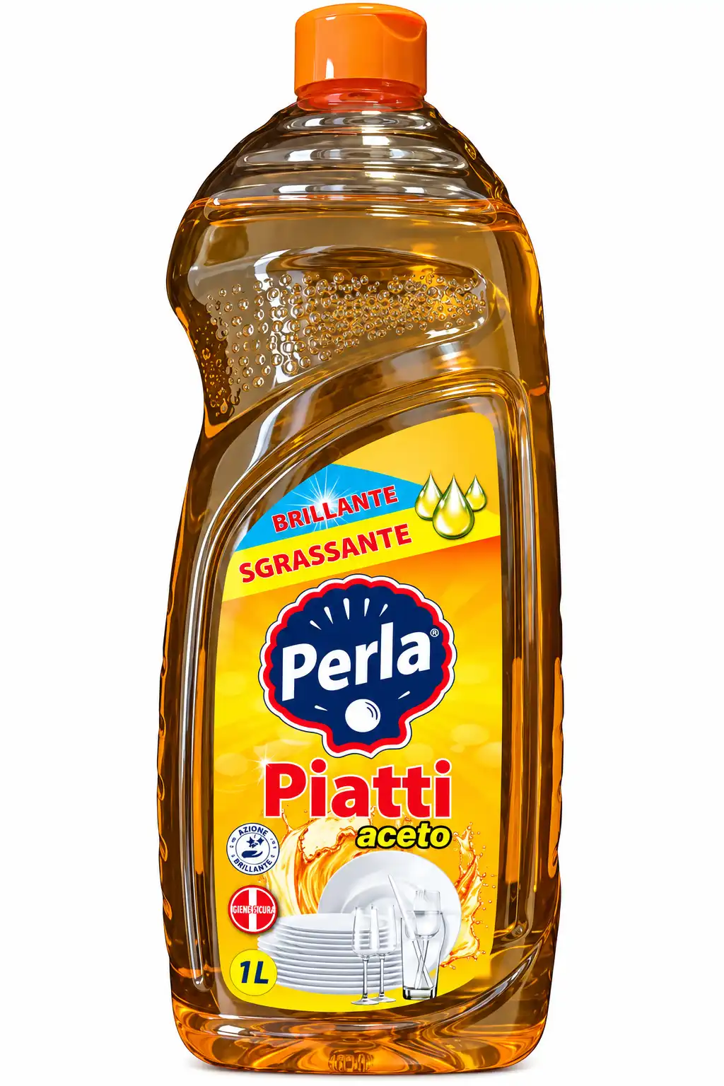 12 Pezzi Perla Piatti Aceto 1L Detersivo Sgrassante Brillante Stoviglie 12 Litri