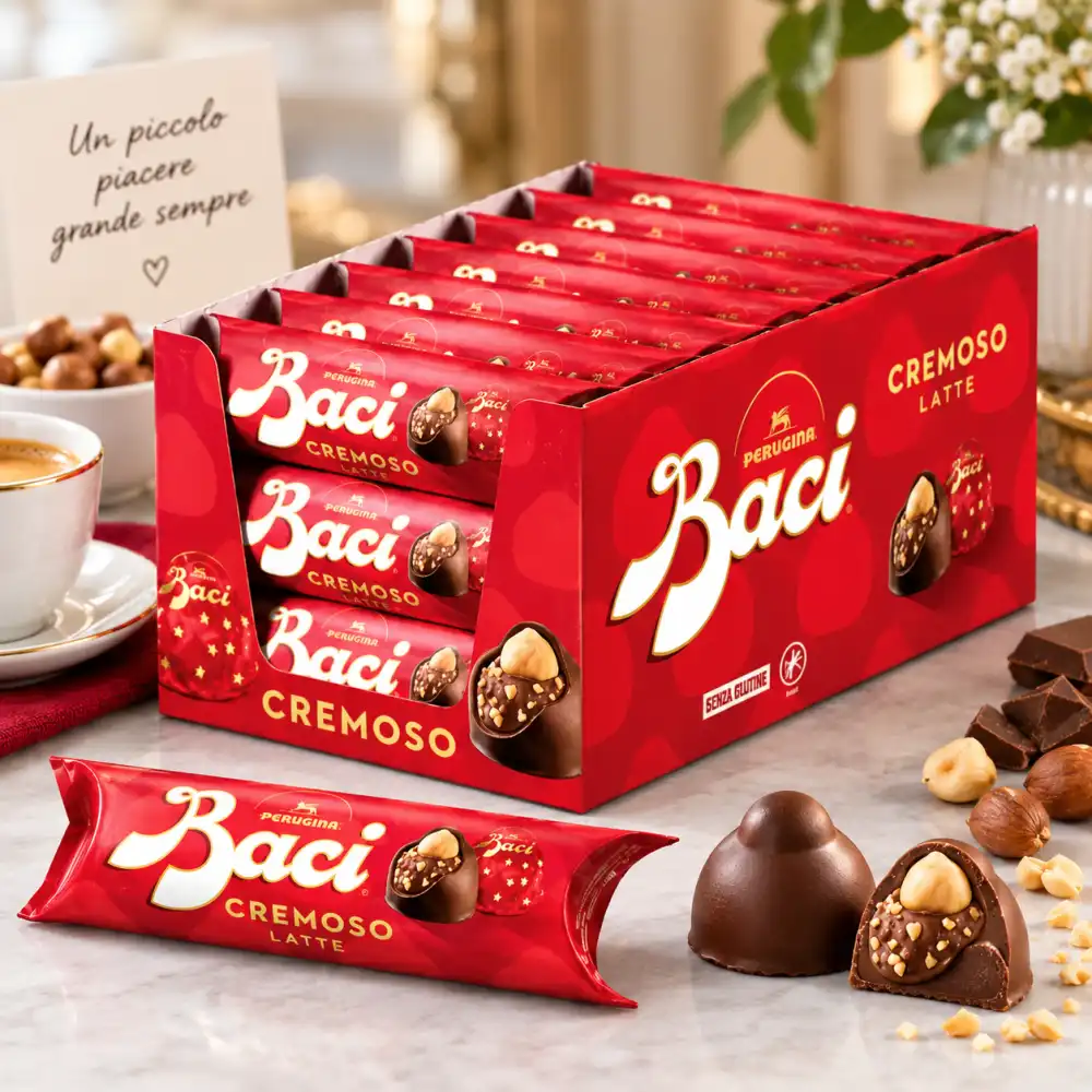 21 Pezzi Baci Perugina Cremoso al Latte Tubo 37,5g Cioccolatini Nocciola 787,5g