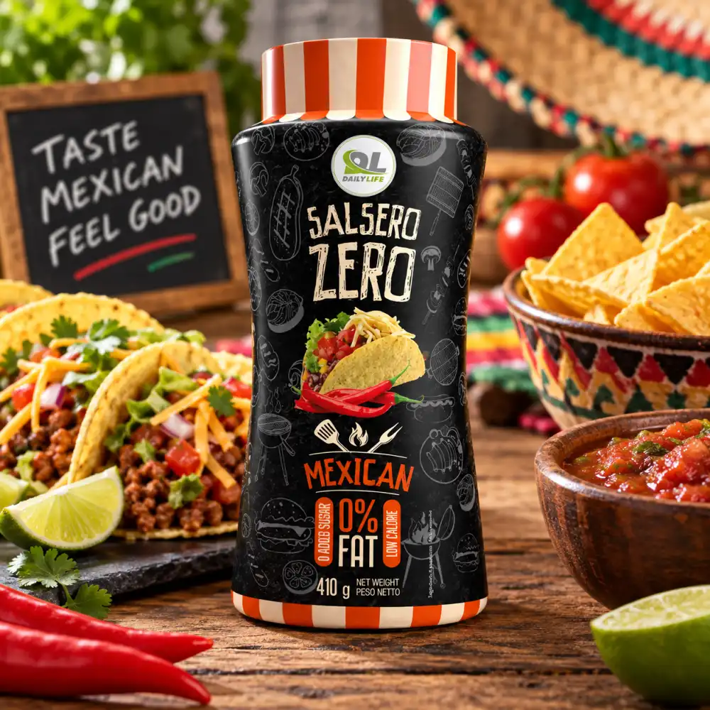 Salsero Zero Mexican 410g Salsa Piccante 0% Grassi Low Calorie Fitness Low Carb!