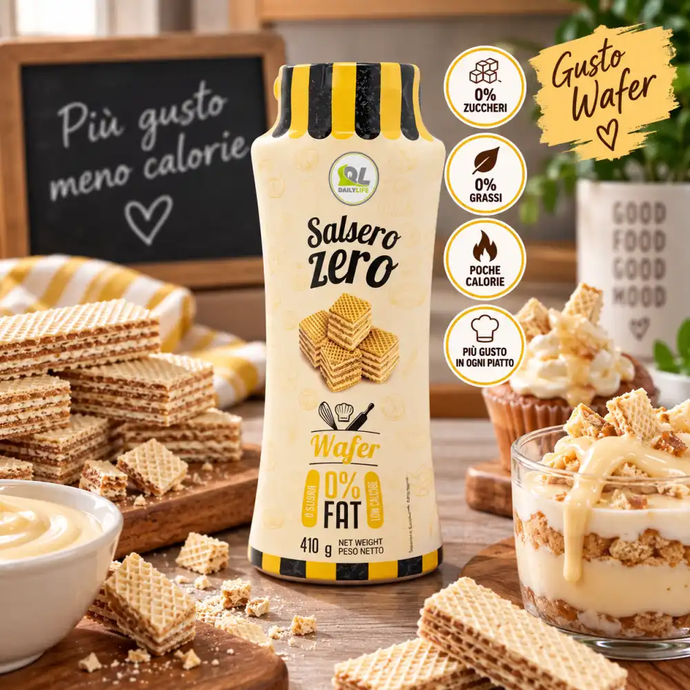 Daily Life Salsero Zero Wafer 410g Crema Dolce 0% Grassi Senza Zuccheri Topping
