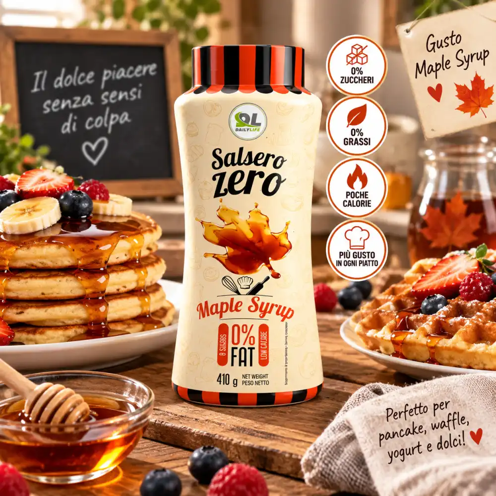 Daily Life Salsero Zero Maple Syrup 410g Sciroppo Acero 0% Grassi Zero Calorie X