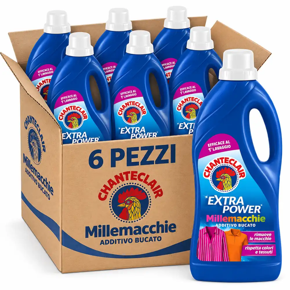 6 PEZZI Chanteclair Millemacchie Extra Power 900ml Additivo Bucato Smacchiatore