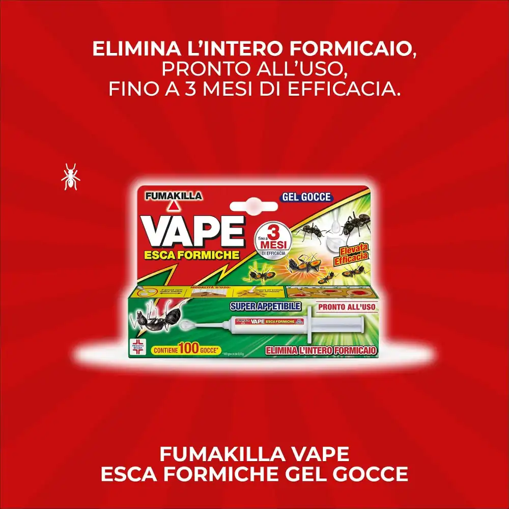 3 PEZZI Vape Esca Formiche Gel Gocce 5g Insetticida Interni Esterni Formicaio PT