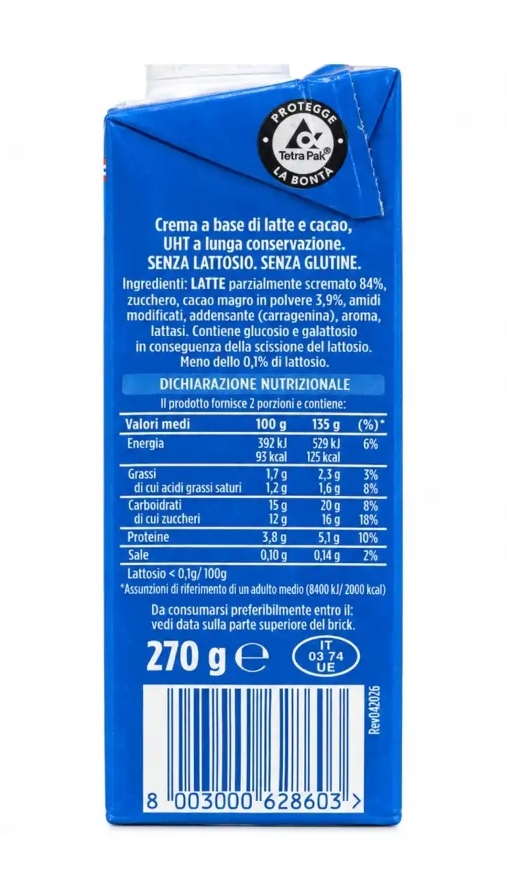 12 Pezzi Cameo Ciobar NOW Cioccolata Pronta 270g Senza Glutine e Lattosio 3,24Kg
