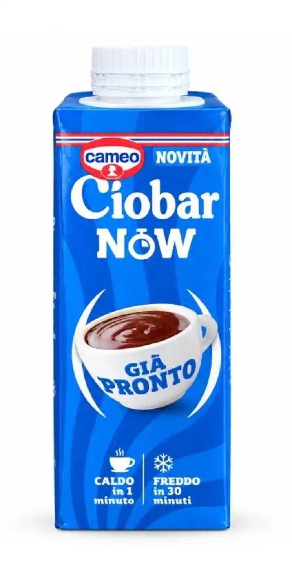 12 Pezzi Cameo Ciobar NOW Cioccolata Pronta 270g Senza Glutine e Lattosio 3,24Kg