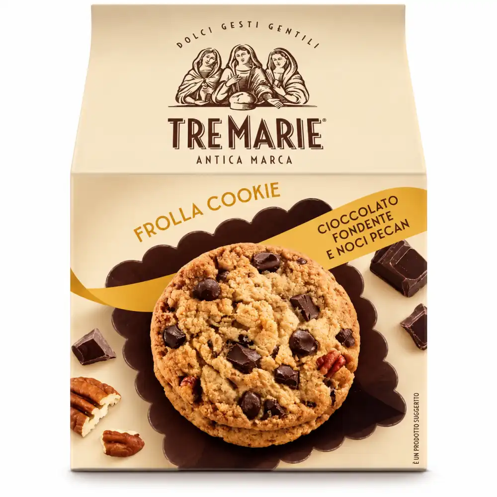 8 Pezzi Tre Marie Cookies 150g Cioccolato Fondente Noci Pecan Frolla 1,2Kg Dolci
