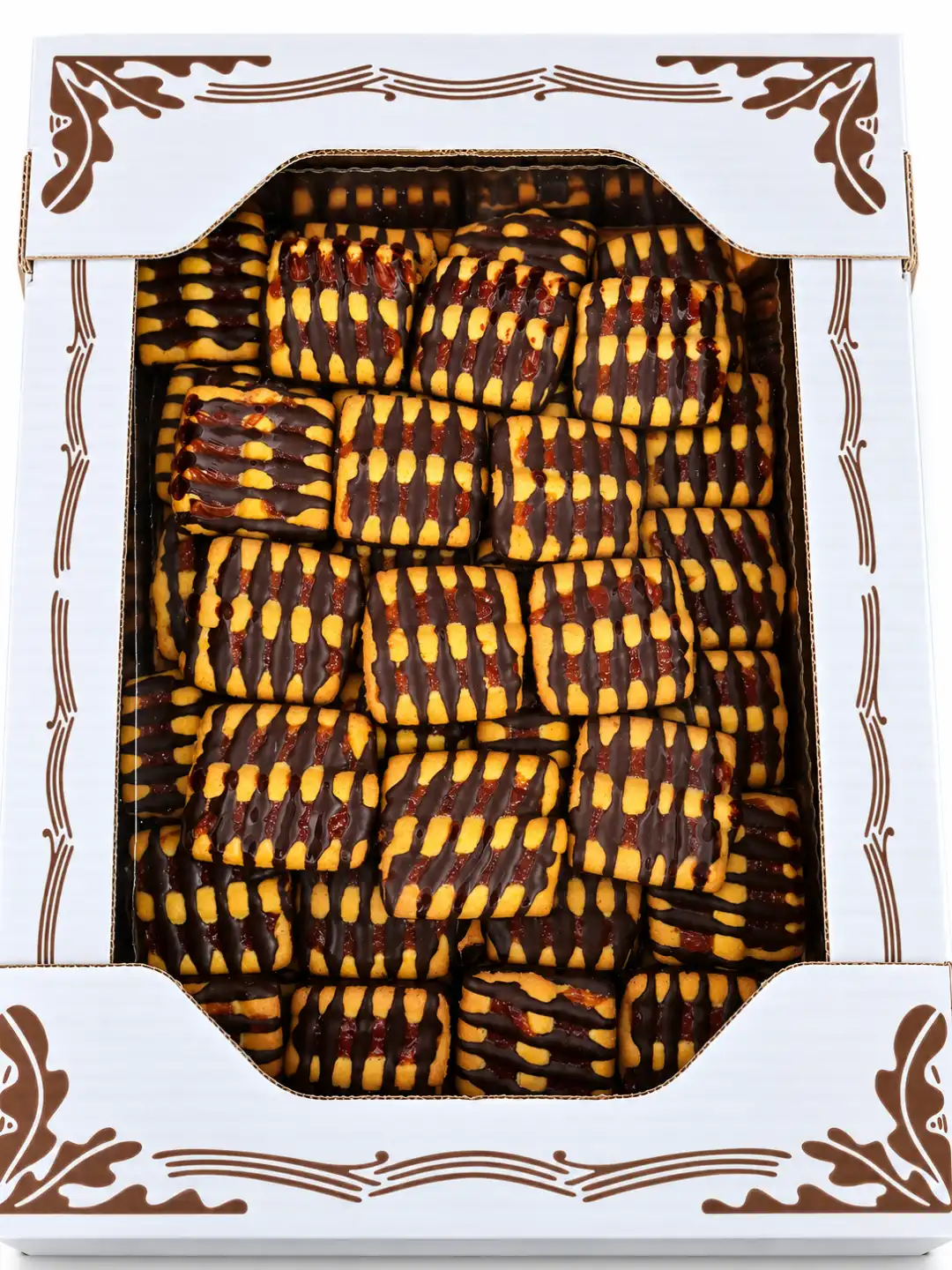Tegola Variegata All'Albicocca 2kg Dolce da Forno Ripieno Glassato al Cioccolato