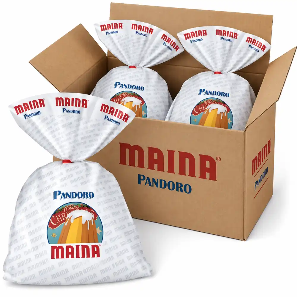3 Pezzi Maina Il Pandoro 700 g Cad Totale 2,1Kg Dolce Natalizio In Cellophane X3