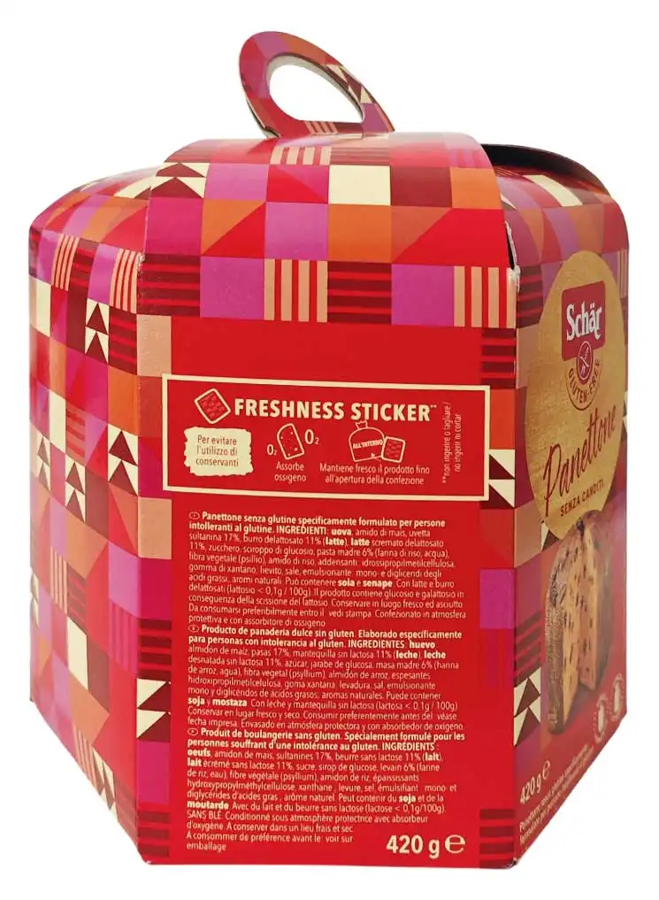 2 Pezzi Schär Panettone Senza Canditi 420g Senza Glutine Natale Totale 840g