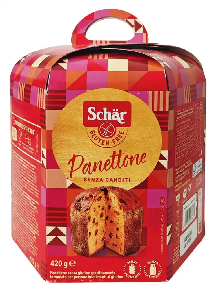 2 Pezzi Schär Panettone Senza Canditi 420g Senza Glutine Natale Totale 840g