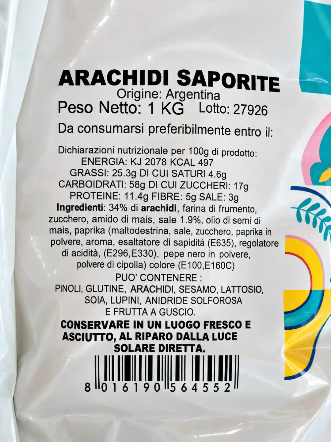 1 Kg Arachidi Saporite alla Paprika Snack Croccanti Salati per Aperitivo e Feste