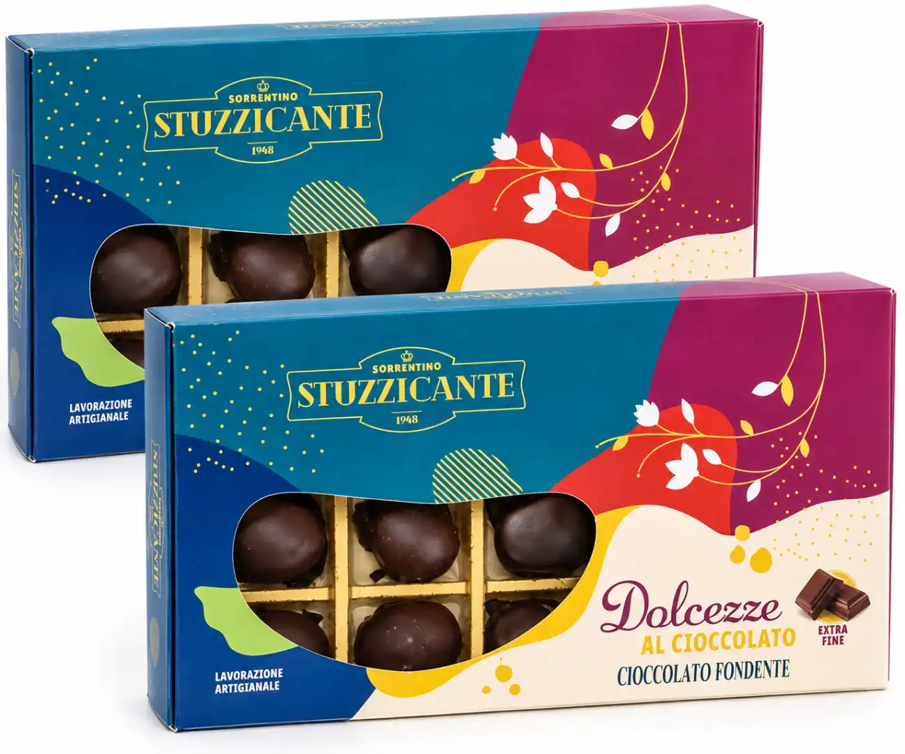 2 Pezzi Fichi Ricoperti Di Cioccolato Fondente 300g Cadauno Dolci Artigianali