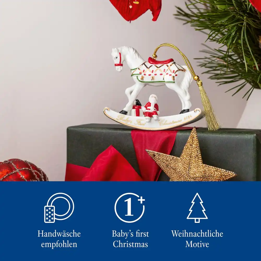 Villeroy & Boch Annual Ornaments Addobbo Albero di Natale Cavallo a Dondolo 7cm