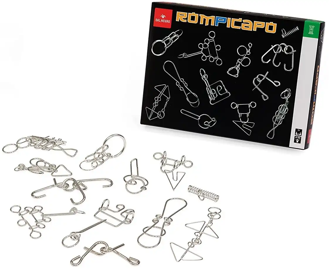 Rompicapo Gioco Di Abilita' Gioco Educativo Con 12 Rompicapi Metallici
