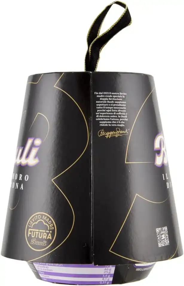 6x Panmoro di Verona di Bauli Panettone con Cacao e Gocce di Cioccolato 6x100g