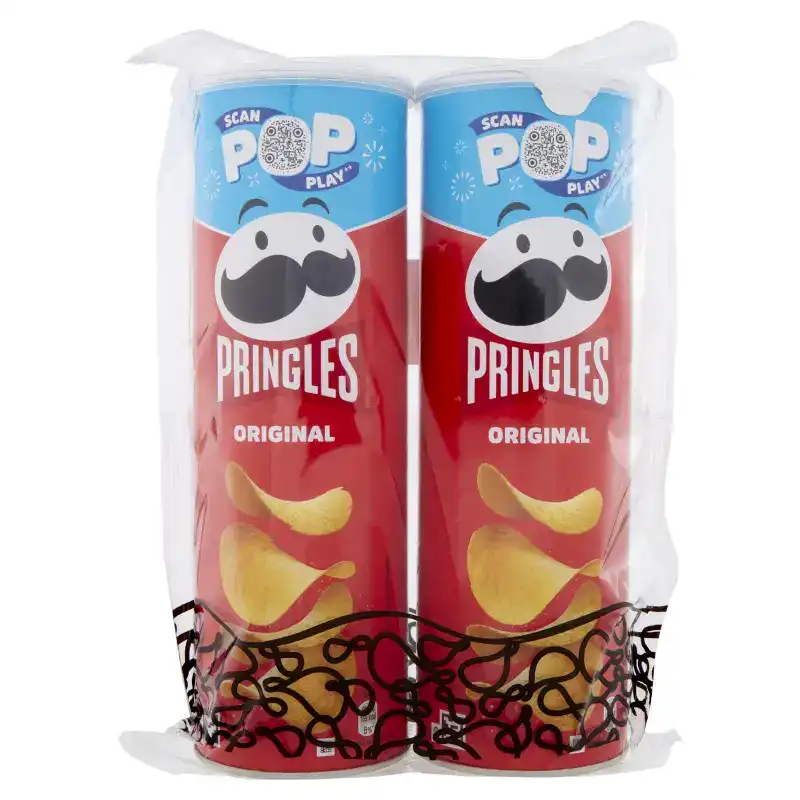 Pringles Original 2 x 175 g Confezione Bipacco Patatine nel Tubo con Tappo