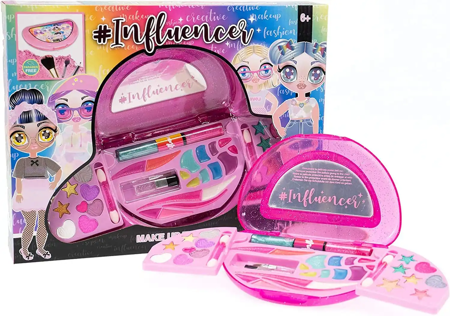 Influencer Trousse Make Up Valigetta Trucchi per Bambine con Specchio