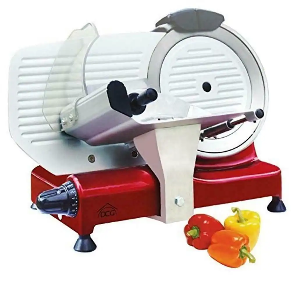 DCG AS2495 Affettatrice Elettrico Professionale 300W Rosso Con Lama 25 Cm