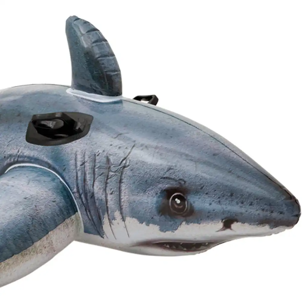 Squalo Gonfiabile Cavalcabile Per Bambini Stampa Realistica Mare Piscina Intex