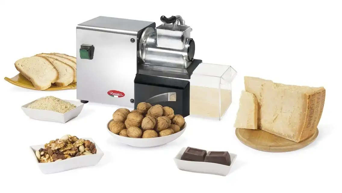 Grattugia Elettrica Reber Professionale in Acciaio per Formaggio Pane 200 Watt