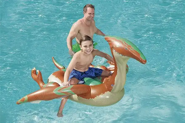 Pterodattilo gonfiabile cavalcabile gioco per bambini mare piscina 135x198 cm