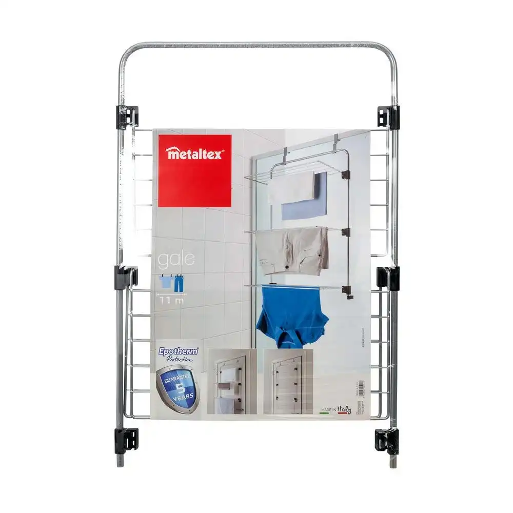 Metaltex Stendibiancheria Dietro Porta Box Doccia Gale Metallizzato 4x58x87Cm