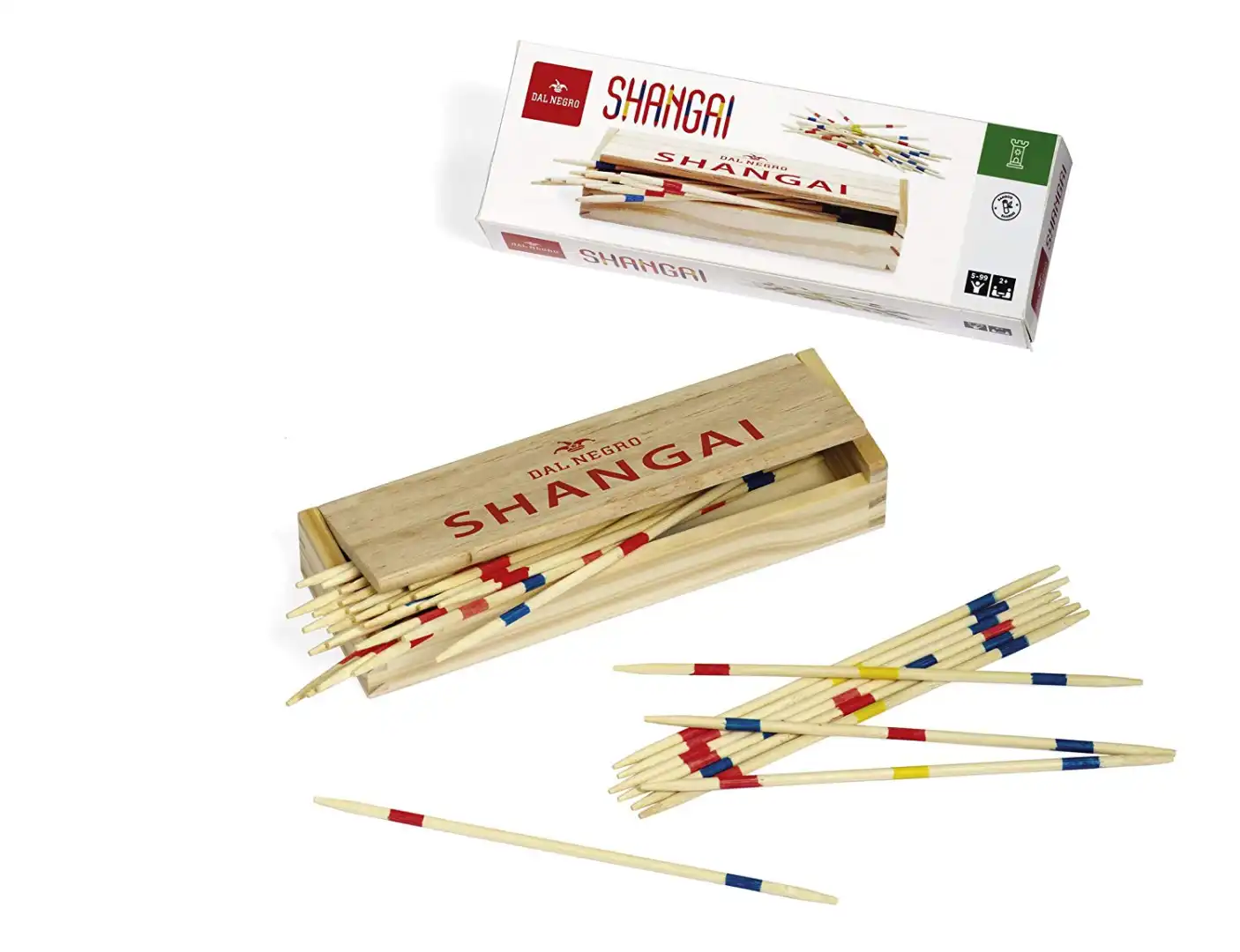 Gioco di Societa' Classico Mikado Scatola Shangai in Legno Per Bambini e Adulti