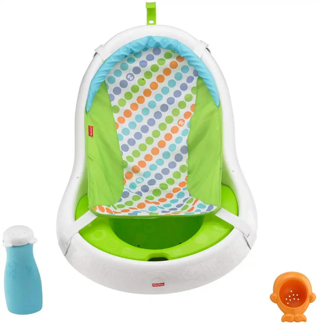 Bagnetto Fisher Price 4 in 1 Vasca da Seduta Per Bagno Neonati Sedile Stabile