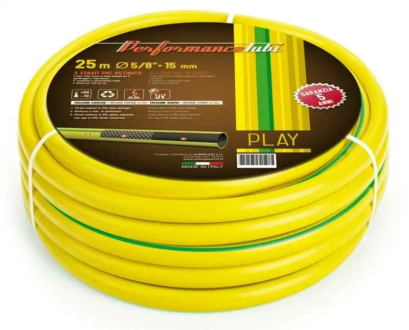 Tubo Play da Giardino Per irrigazione 3 Strati in PVC Retinato 5/8''-15mm MT.25