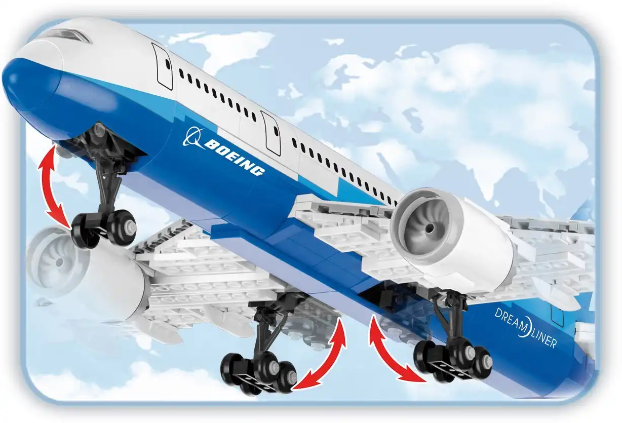 Set Costruzioni 600 Pezzi Aereo Boeing 787 Bianco Modellismo Bambini Aereomobile