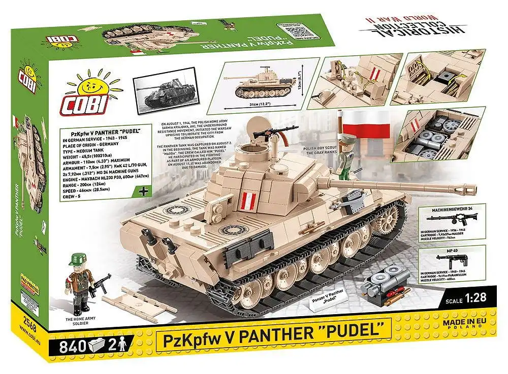 Cobi Costruzioni Militari Carro Armato Panzer V Panther 840 pezzi Scala 1:28