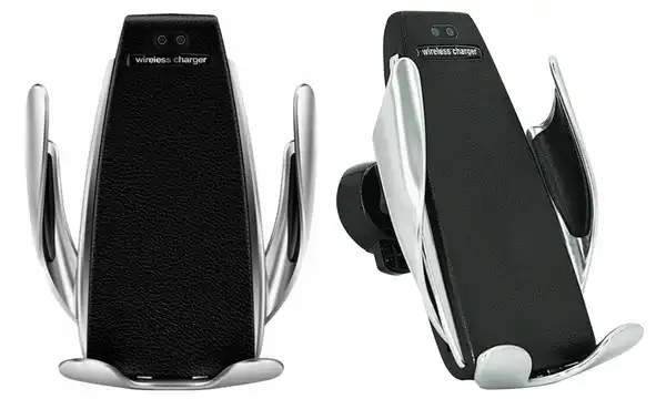 Caricabatteria wireless per auto supporto porta cellulare bloccaggio automatico