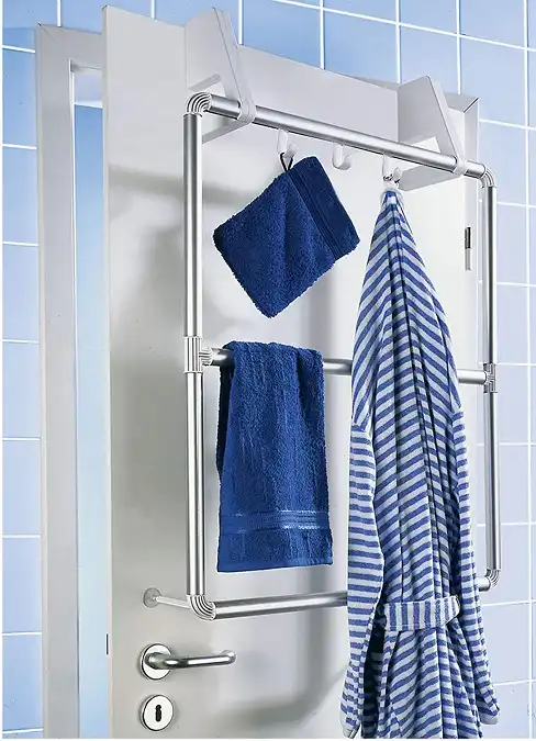 Stand Supporto Porta Asciugamani Accappatoio Cabina Doccia Parete Porta