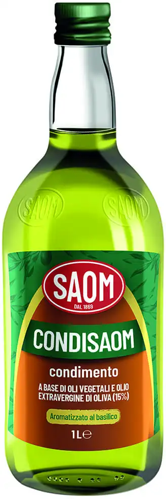 12x Saom Olio Per Condire a Base di Oli Vegetali e Extra Vergine di Oliva da 1lt