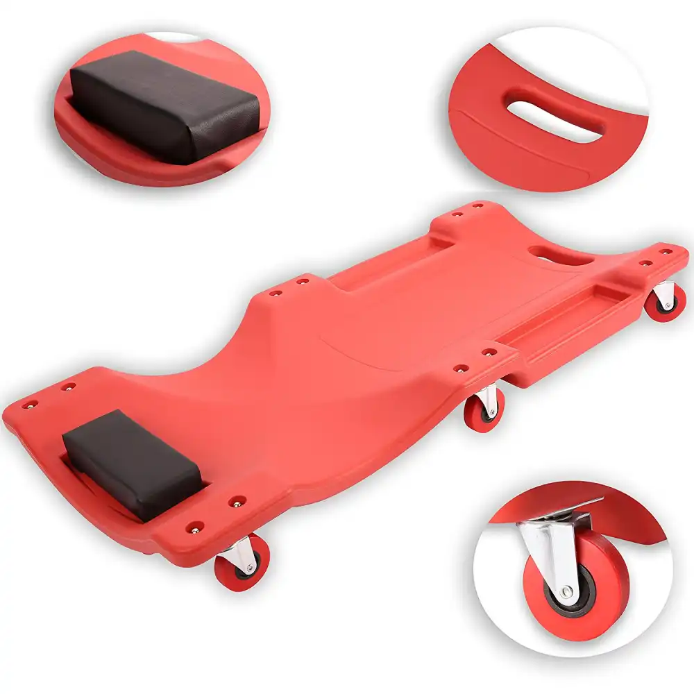 Carrello Sotto Auto Officina Per Meccanico Sottoauto 6 Ruote Girevoli 360 Gradi
